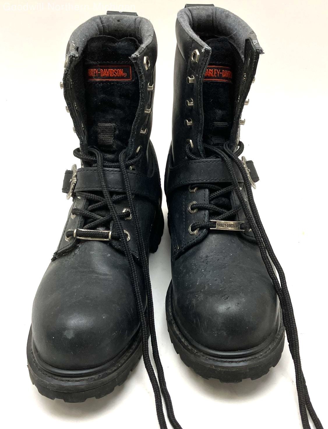 Harley-Davidson Black Solid Motorcycle Boot Boots… - image 1