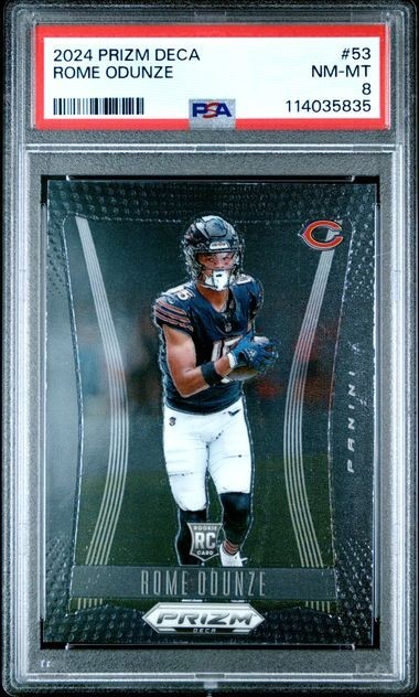 2024 PANINI PRIZM DECA #53 ROME ODUNZE PSA  NM-MT 8
