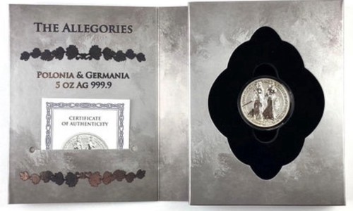 2022 5 Oz 999.9 Silver 2022 The Allegories Polonia And Germania Germania Ogp