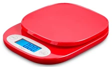 Ozeri ZK24 Kitchen Scale, 0.5g Precision, Easy Tare, Red