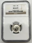 1960-P Roosevelt Silver Dime 10C NGC MS66 FT Full Torch US GEM 90% Coin  BM1