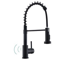 Matte Black Touchless Kitchen Faucet with Pull Down Sprayer - Motion Sensor B...