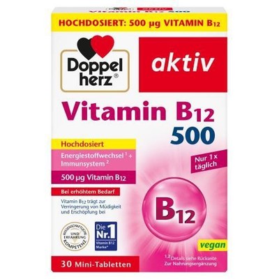 DOPPELHERZ Vitamin B12 500 Tabletten 30 ST