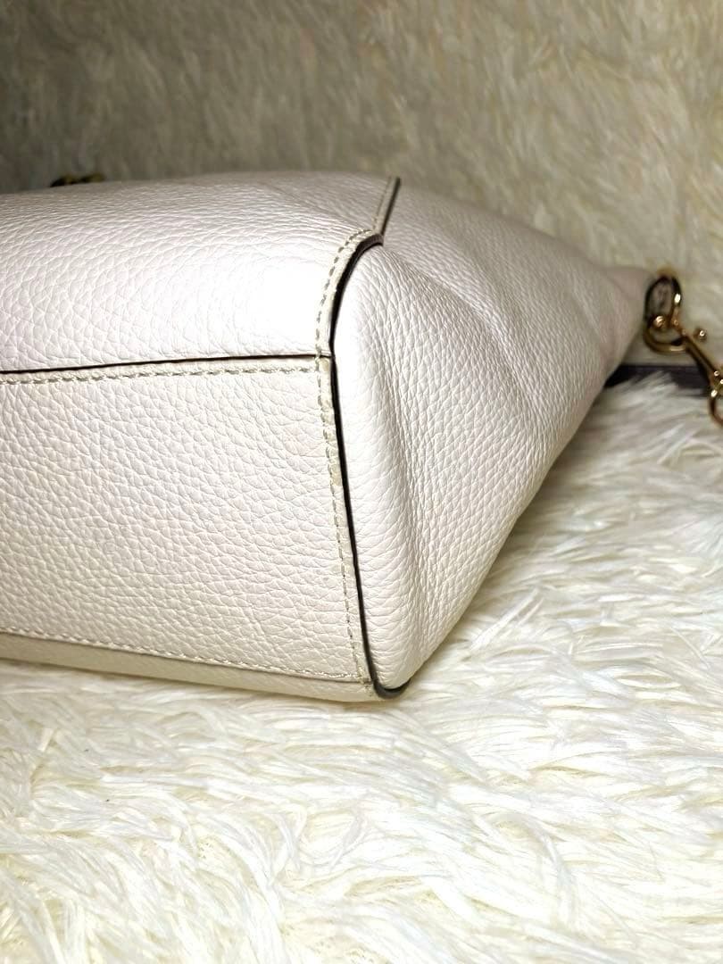COACH 2way Shoulder Bag Cream Python Pattern Gold… - image 6