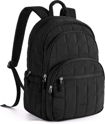College Laptop Backpack, Travel Backpack for Women, Quilted Casual Daypack, Wate