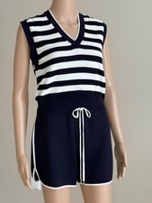 New Loro Piana Navy Top  Shorts Set - Size 36/XS/Small