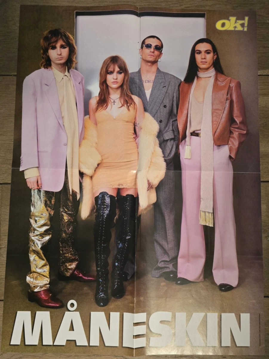Måneskin / Rolling Stones    - Very rare poster from Croatia  2025 58x42 cm NEW!
