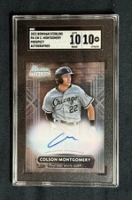 2022 Bowman Sterling - Prospect Autographs Colson Montgomery #PA-CM SGC 10/10