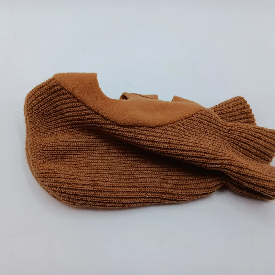 Vintage Full Face Ski Mask Hunting Knitted Brown Large USA - Image 3 of 4
