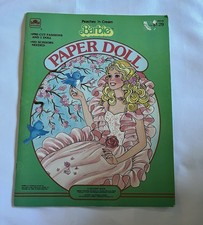 Golden Paper Doll Girls Barbie Vintage 1985 Buch ungeschnitten