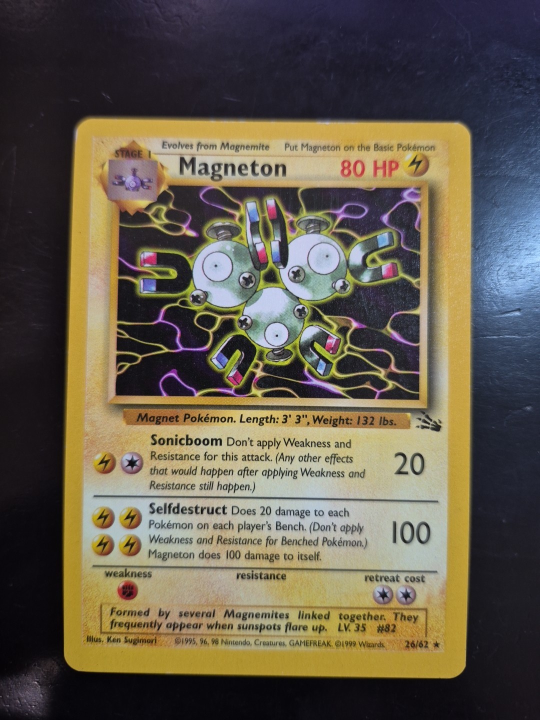 Pokémon Magneton 26/62 FO Fossil Unlimited LP