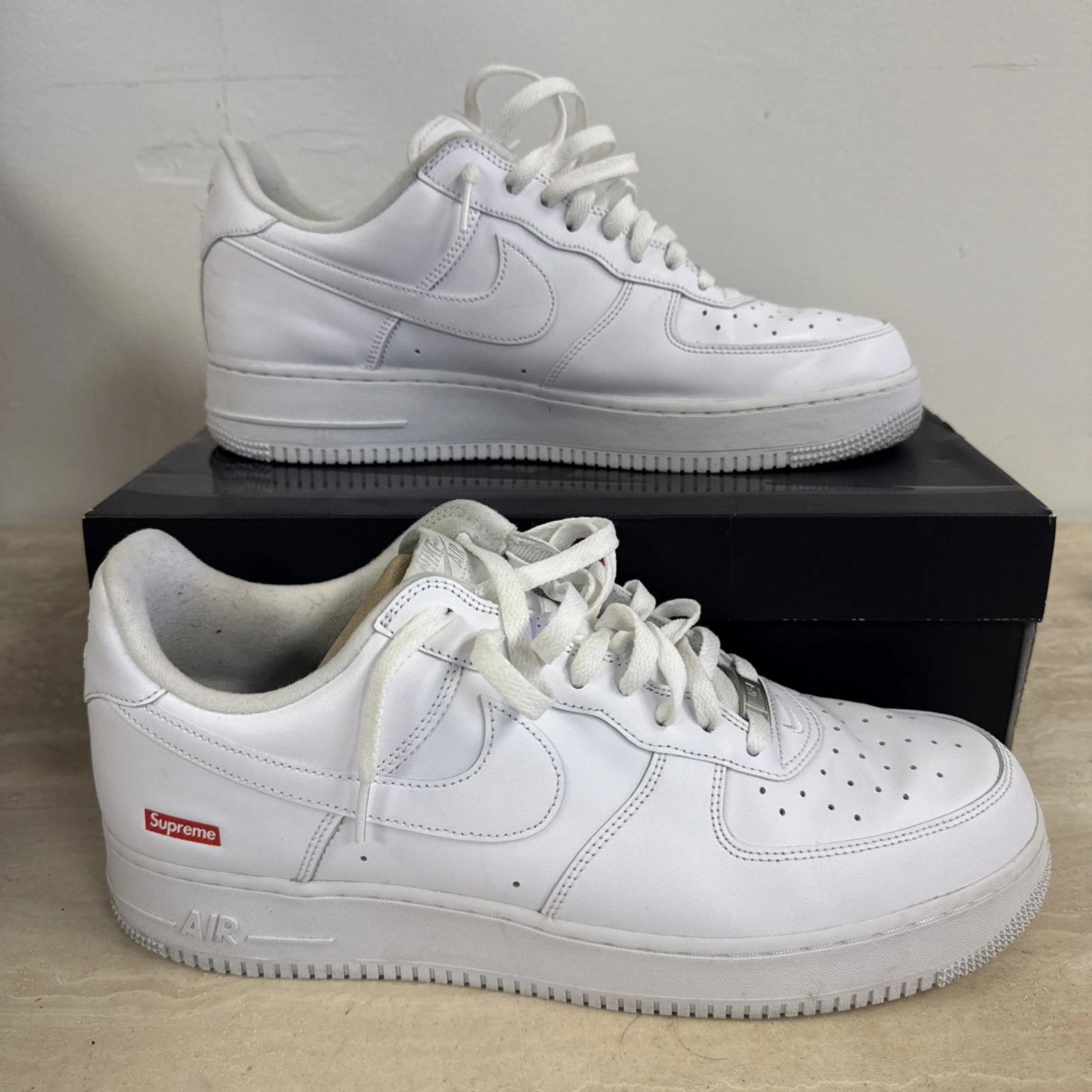 Chaussures de basket Nike Air Force 1 Low SP Supreme blanches CU9225 100 pointure 13