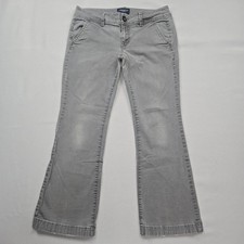 American Eagle Outfitters Pants Womens 6 Short Gray Chino Stretch Bootcut Casual