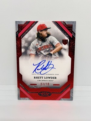 RHETT LOWDER Rookie 2025 Topps Tier One Red Foil Auto /10 Reds RC #T1A-RL