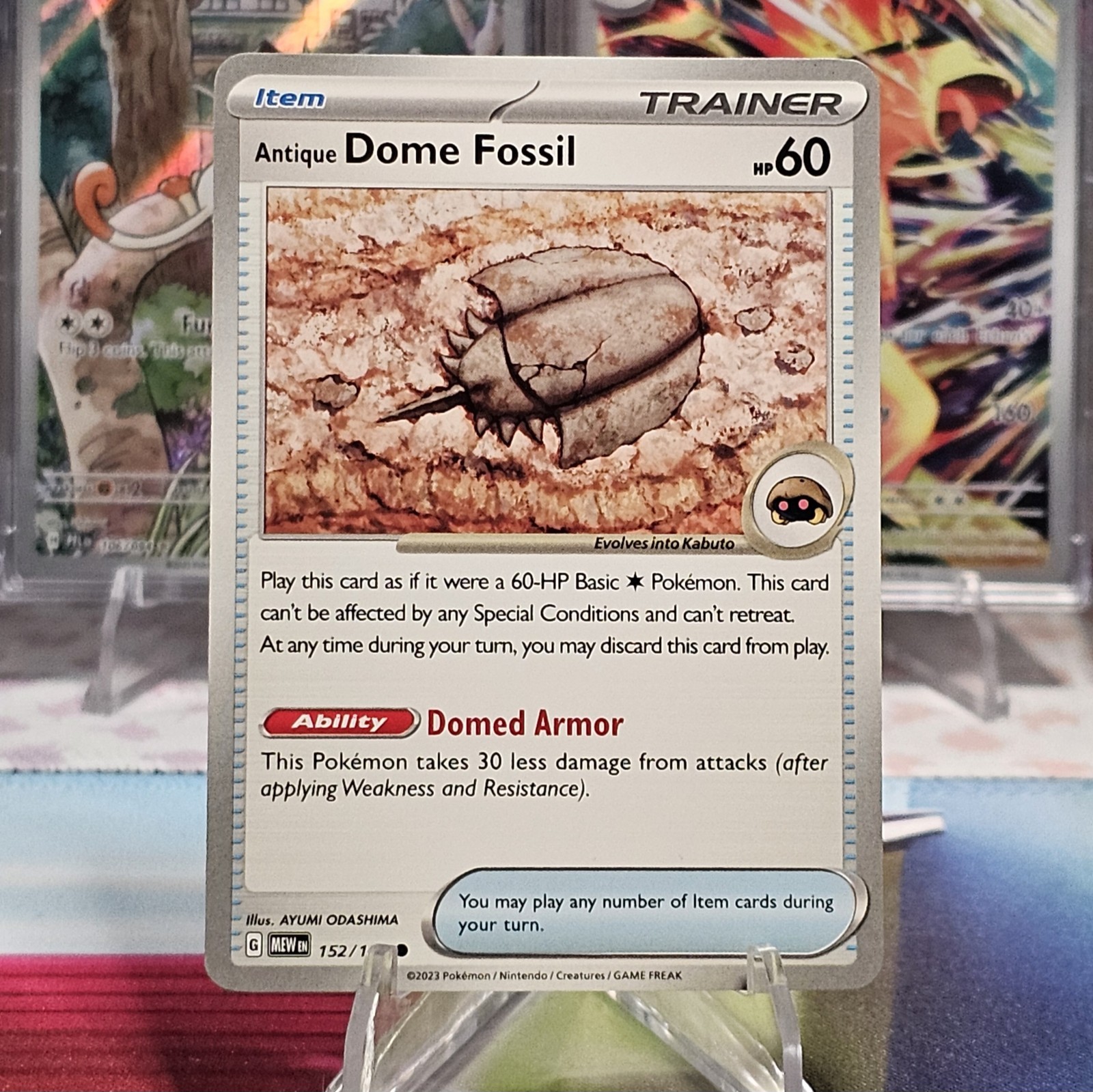 Antique Dome Fossil 152/165 Non-Holo Scarlet & Violet 151 Pokemon TCG NM/M