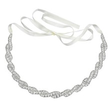 1PC Bridal Adjustable Belt Rhinestone Decor Wedding Elegant Girdle for