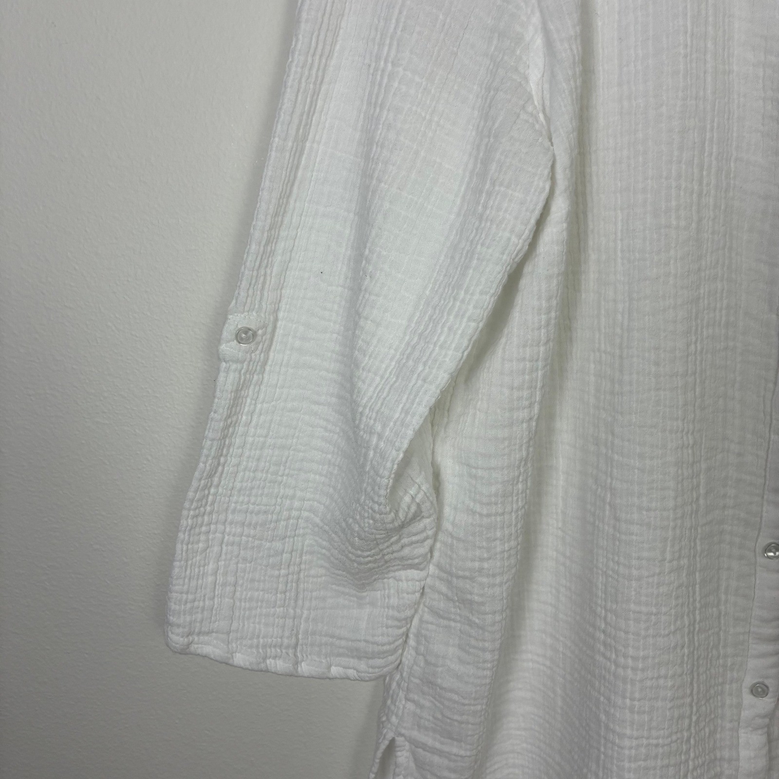Miraclesuit Talbots Gauze Button Down Tunic Top X… - image 3