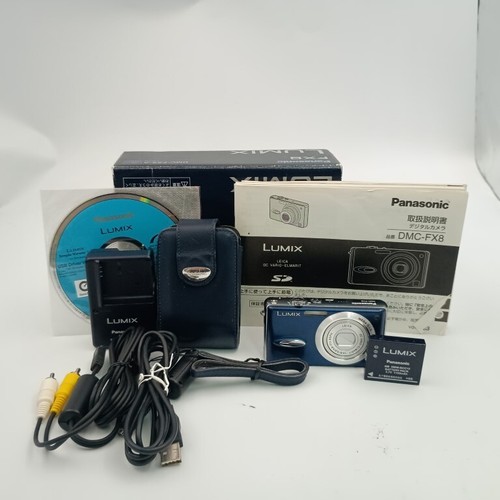 Appareil Photo Compact Panasonic Lumix DMC-FX8 Bleu - Occasion En Excellent état Avec Batterie Neuve