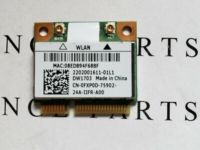 DELL INSPIRON MODEL N5050 WiFi MODULE 2202001611-01L1 DW1703 KCC-CRM-ATH-AR5B225