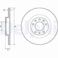 2X Delphi BG4662C Bremsscheibe FüR CitroËN Ds Passend FüR Fiat Opel Peugeot