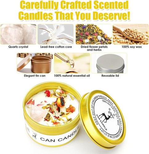 12 Pack Candles for Home Scented - 2.82oz / 80g Soy Wax Birthday Gift Christmas - Picture 2 of 6