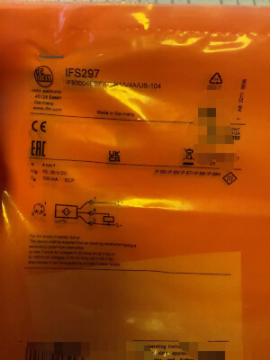 Ifm Logotype 1pc IFM IFS297 IFB3004BBPKG/K1/V4A/US-104 New Proximity Switch Fast ...