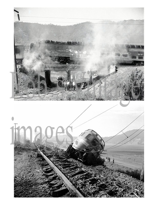 Milwaukee Road Photo Olympian Hiawatha Train Wreck train  Poster CMSP Railroad