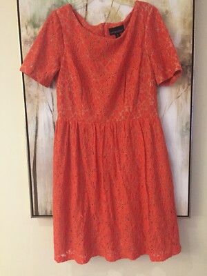 Cynthia rowley Orange Lace Dress Shortsleeve Womans Size 8 | eBay Cynthia rowley Orange Lace Dress Shortsleeve Womans Size 8 | eBay