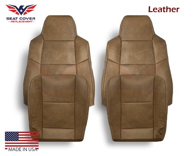 2003 - 2007 FOR Ford F250 Raw Cowhide King Ranch Leather FRONT Seat Covers