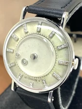 Jaeger-LeCoultre Mystery Dial Watch Vintage Swiss Hand Wind 33mm 14k Gold Case