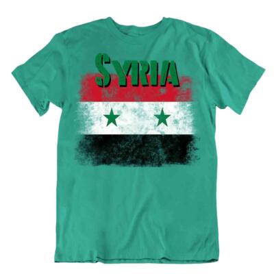 Syrien T-Shirt Flaggen T-Stück Reise-Andenken Bluse Tee Syria flag Tops Gift