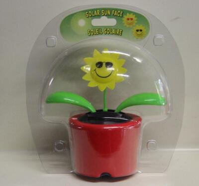 Solar Dancing Sun Face Approx 4'' 4 Different Colors