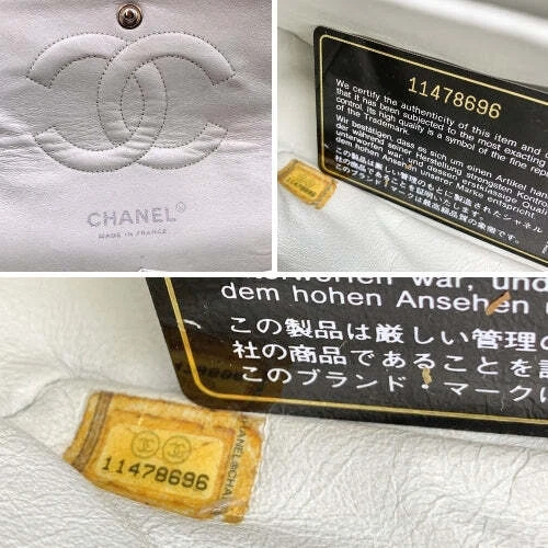 Chanel White Leather Reissue 2.55 Double Flap 225 años 2000 bolso de hombro - Imagen 5 de 8
