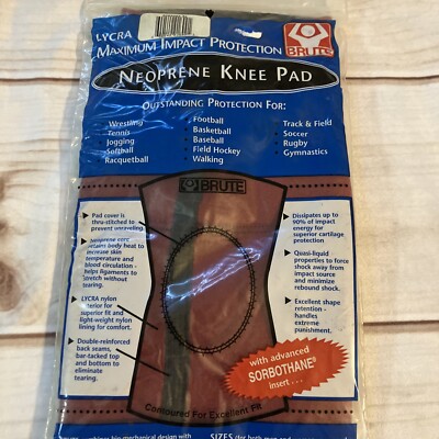 Brute Nylon Kneepad Maroon adult small NOS Free next day shipping!!!