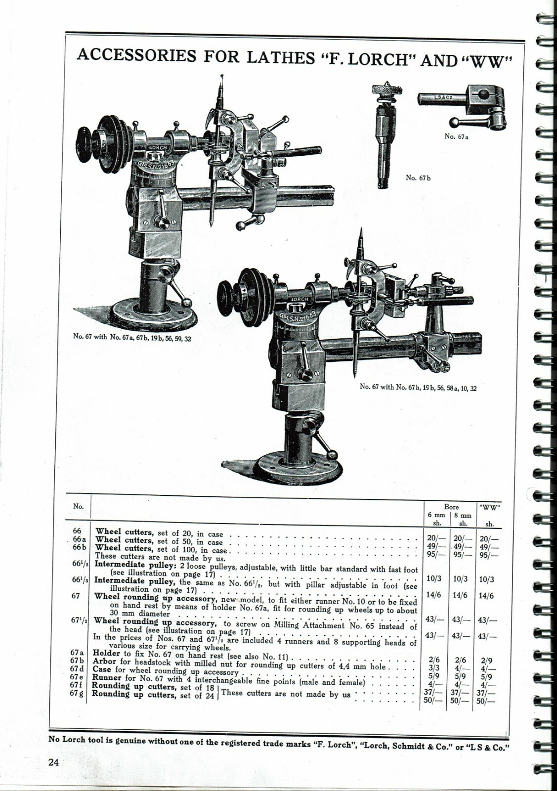 lorch watchmakers lathe catalogue