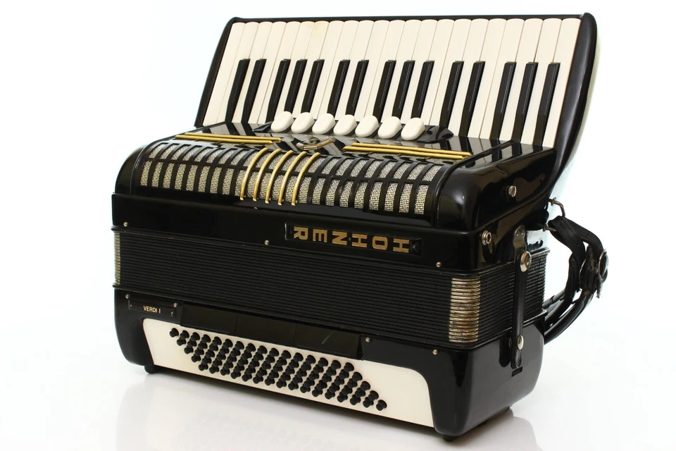 Acordeón Hohner Verdi I 80 Bajo Vintage LMM Acordeón Fisarmónica + Estuche Foto 2 de 4