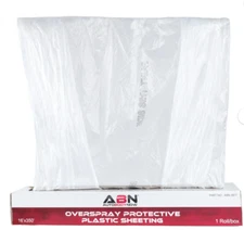 ABN Clear Plastic Sheeting 10 Micron 16 x 350ft Transparent Protective Masking