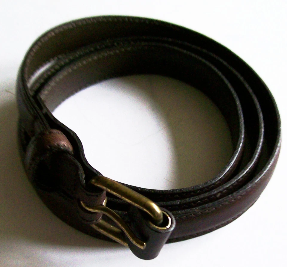 Hobbs Devon Belt Chocolate dark brown leather 2 cm wide Size M Medium brand new - Image 3 of 4