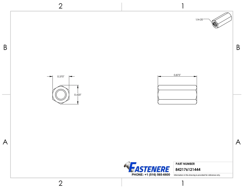 Tuerca de acoplamiento extensión de varilla roscada de acero inoxidable todos los tamaños y cantidades