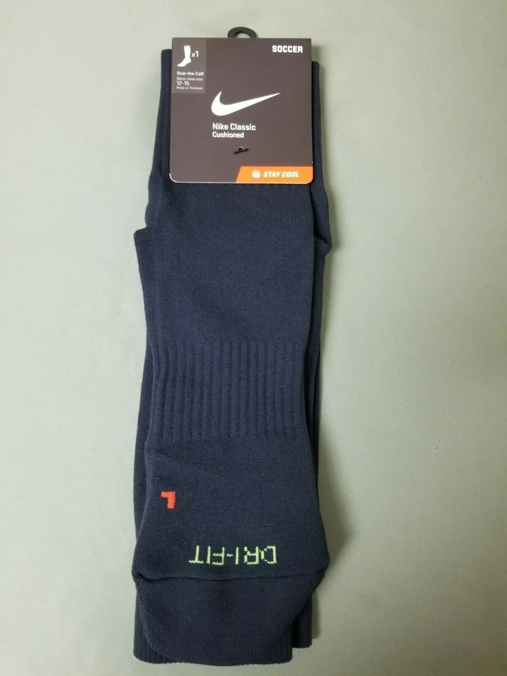 New Mens Nike Classic Cushioned Over The Calf Soccer Sock.