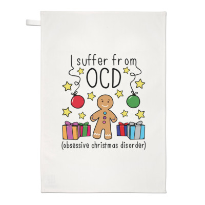 Weihnachten OCD Geschirrtuch Geschirrtuch - Lustiger Weihnachtswitz Wichtel