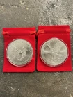 2021 Type 1 & Type 2 American Silver Eagle 1 oz .999 Fine Silver BU…TWO COINS!!