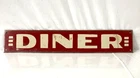 Vintage Mummert Red Tin Metal DINER Sign, USA Made