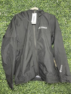 Men's Sz M - Adidas Terrex Xperior GORE-TEX Performance Jacket Black JD8344 NTW