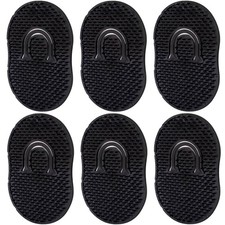 Portable Grooming Set: Plastic Massage Combs, Beard Brush, Scalp 6Pack, Black