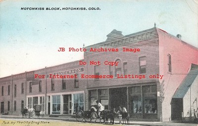 CO, Hotchkiss, Colorado, Hotchkiss Block, Business Section, 1912 PM, City Pub