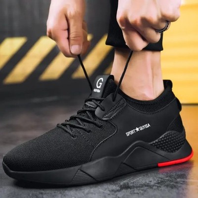 Herren leichte Sicherheit Stahlkappe Arbeitsschuhe Wandern Turnschuhe Stiefeletten UK