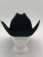 Vintage Stetson Black Beaver Felt 4X Cowboy Hat Size 7 See Pictures!