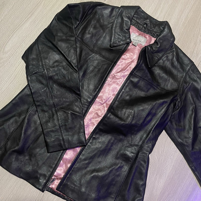Wilson's Leather Maxima Women's Black Leather Biker Jacket Zip Lined Size L