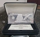 2013 $100 Bill FINE SILVER BAR .999+ 4oz ( WITH BOX & COA )